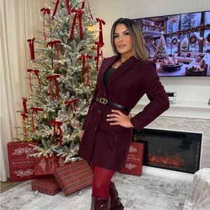 Burgundy Coat trendy Stylish  Coat color burgundy